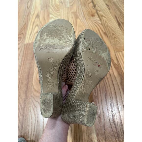 Eric Michael Espadrille Platform Heels Size 40 - Picture 5 of 6